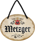 4252024246896	Schilderstore24	 ''Metzger'' Schilderstore24 Blechschilder sind perfekt als Geschenk zu Weihnachten, Geburtstage, Feiern, Partys, Grillabende, Namenstag, Feiertag, Mädelsabend, Hochzeit. Jederzeit stilvoll im Wohnzimmer, Partykeller, Garage, Praxis, Büro, Café, Hauseingang Büro Chef Angestellter Arbeit Job Arbeitsplatz Alltag Beruf Ausbildung