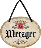 4252024246896	Schilderstore24	 ''Metzger'' Schilderstore24 Blechschilder sind perfekt als Geschenk zu Weihnachten, Geburtstage, Feiern, Partys, Grillabende, Namenstag, Feiertag, Mädelsabend, Hochzeit. Jederzeit stilvoll im Wohnzimmer, Partykeller, Garage, Praxis, Büro, Café, Hauseingang Büro Chef Angestellter Arbeit Job Arbeitsplatz Alltag Beruf Ausbildung