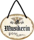 4252024247862	Schilderstore24	 ''Musikerin'' Schilderstore24 Blechschilder sind perfekt als Geschenk zu Weihnachten, Geburtstage, Feiern, Partys, Grillabende, Namenstag, Feiertag, Mädelsabend, Hochzeit. Jederzeit stilvoll im Wohnzimmer, Partykeller, Garage, Praxis, Büro, Café, Hauseingang Musik Metall Rock Pop Klassik musik metall rock lieder melodie instrumente