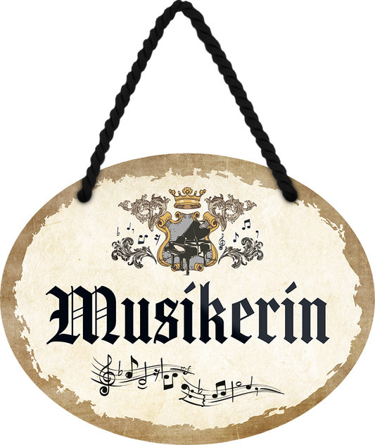 4252024247862	Schilderstore24	 ''Musikerin'' Schilderstore24 Blechschilder sind perfekt als Geschenk zu Weihnachten, Geburtstage, Feiern, Partys, Grillabende, Namenstag, Feiertag, Mädelsabend, Hochzeit. Jederzeit stilvoll im Wohnzimmer, Partykeller, Garage, Praxis, Büro, Café, Hauseingang Musik Metall Rock Pop Klassik musik metall rock lieder melodie instrumente