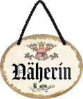 4252024246001	Schilderstore24	 ''Näherin'' Schilderstore24 Blechschilder sind perfekt als Geschenk zu Weihnachten, Geburtstage, Feiern, Partys, Grillabende, Namenstag, Feiertag, Mädelsabend, Hochzeit. Jederzeit stilvoll im Wohnzimmer, Partykeller, Garage, Praxis, Büro, Café, Hauseingang Küche Haushalt Willkommen Eigenheim heim essen haus kochen herzlich Zuhause putzen