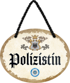 4252024246988	Schilderstore24	 ''Polizistin'' Schilderstore24 Blechschilder sind perfekt als Geschenk zu Weihnachten, Geburtstage, Feiern, Partys, Grillabende, Namenstag, Feiertag, Mädelsabend, Hochzeit. Jederzeit stilvoll im Wohnzimmer, Partykeller, Garage, Praxis, Büro, Café, Hauseingang Büro Chef Angestellter Arbeit Job Arbeitsplatz Alltag Beruf Ausbildung