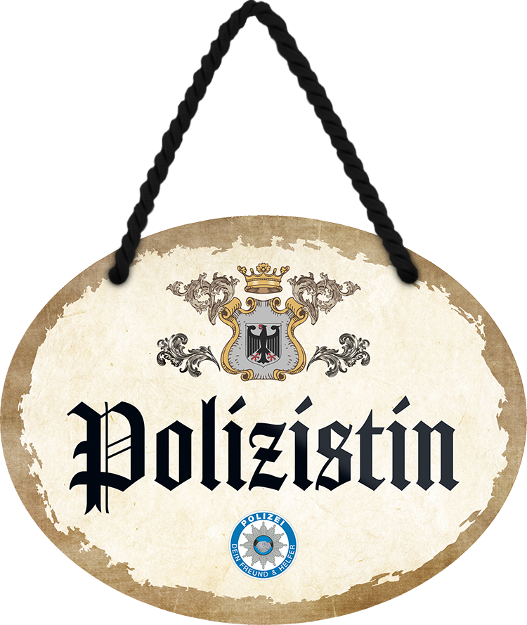 4252024246988	Schilderstore24	 ''Polizistin'' Schilderstore24 Blechschilder sind perfekt als Geschenk zu Weihnachten, Geburtstage, Feiern, Partys, Grillabende, Namenstag, Feiertag, Mädelsabend, Hochzeit. Jederzeit stilvoll im Wohnzimmer, Partykeller, Garage, Praxis, Büro, Café, Hauseingang Büro Chef Angestellter Arbeit Job Arbeitsplatz Alltag Beruf Ausbildung