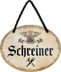 4252024245868	Schilderstore24	 ''Schreiner'' Schilderstore24 Blechschilder sind perfekt als Geschenk zu Weihnachten, Geburtstage, Feiern, Partys, Grillabende, Namenstag, Feiertag, Mädelsabend, Hochzeit. Jederzeit stilvoll im Wohnzimmer, Partykeller, Garage, Praxis, Büro,Architekt Hauseingang Handwerk Baustelle Arbeit Bau werkeln baustelle handwerker bauarbeiter