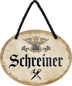 4252024245868	Schilderstore24	 ''Schreiner'' Schilderstore24 Blechschilder sind perfekt als Geschenk zu Weihnachten, Geburtstage, Feiern, Partys, Grillabende, Namenstag, Feiertag, Mädelsabend, Hochzeit. Jederzeit stilvoll im Wohnzimmer, Partykeller, Garage, Praxis, Büro,Architekt Hauseingang Handwerk Baustelle Arbeit Bau werkeln baustelle handwerker bauarbeiter