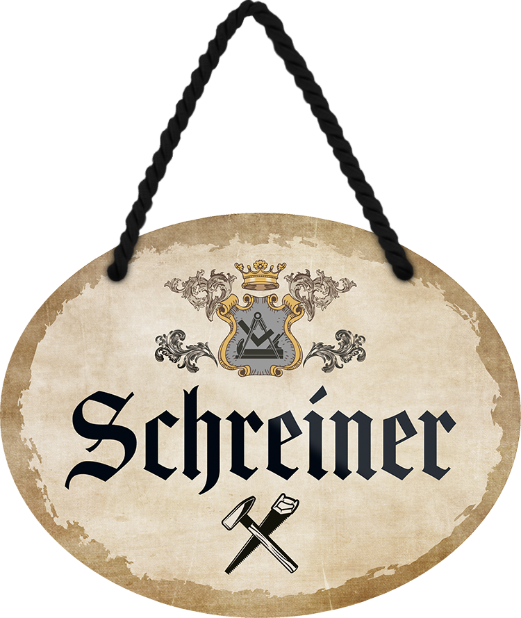 4252024245868	Schilderstore24	 ''Schreiner'' Schilderstore24 Blechschilder sind perfekt als Geschenk zu Weihnachten, Geburtstage, Feiern, Partys, Grillabende, Namenstag, Feiertag, Mädelsabend, Hochzeit. Jederzeit stilvoll im Wohnzimmer, Partykeller, Garage, Praxis, Büro,Architekt Hauseingang Handwerk Baustelle Arbeit Bau werkeln baustelle handwerker bauarbeiter