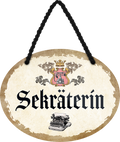 4252024245417	Schilderstore24	 ''Sekräterin'' Schilderstore24 Blechschilder sind perfekt als Geschenk zu Weihnachten, Geburtstage, Feiern, Partys, Grillabende, Namenstag, Feiertag, Mädelsabend, Hochzeit. Jederzeit stilvoll im Wohnzimmer, Partykeller, Garage, Praxis, Büro, Café, Hauseingang Büro Chef Angestellter Arbeit Job Arbeitsplatz Alltag Beruf Ausbildung
