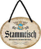 4252024245318	Schilderstore24	 ''Stammtisch'' Schilderstore24 Blechschilder sind perfekt als Geschenk zu Weihnachten, Geburtstage, Feiern, Partys, Grillabende, Namenstag, Feiertag, Mädelsabend, Hochzeit. Jederzeit stilvoll im Wohnzimmer, Partykeller, Garage, Praxis, Büro, Café, Hauseingang Alkohol Kasten Bier Saufen Getränk Bier Alkohol schaumkrone promille hopfen