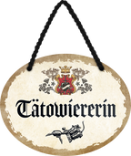 4252024247954	Schilderstore24	 ''Tattowiererin'' Schilderstore24 Blechschilder sind perfekt als Geschenk zu Weihnachten, Geburtstage, Feiern, Partys, Grillabende, Namenstag, Feiertag, Mädelsabend, Hochzeit. Jederzeit stilvoll im Wohnzimmer, Partykeller, Garage, Praxis, Büro, Café, Hauseingang Friseur Tattoo Schönheit Haare Haut Barber tattowierer hautschmuck piercing schminke