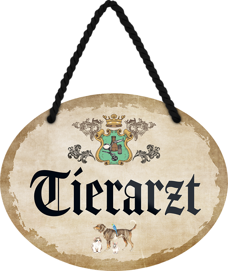 4252024247039	Schilderstore24	 ''Tierarzt'' Schilderstore24 Blechschilder sind perfekt als Geschenk zu Weihnachten, Geburtstage, Feiern, Partys, Grillabende, Namenstag, Feiertag, Mädelsabend, Hochzeit. Jederzeit stilvoll im Wohnzimmer, Partykeller, Garage, Praxis, Büro, Café, Hauseingang Büro Chef Angestellter Arbeit Job Arbeitsplatz Alltag Beruf Ausbildung