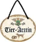 4252024247046	Schilderstore24	 ''Tierarztin'' Schilderstore24 Blechschilder sind perfekt als Geschenk zu Weihnachten, Geburtstage, Feiern, Partys, Grillabende, Namenstag, Feiertag, Mädelsabend, Hochzeit. Jederzeit stilvoll im Wohnzimmer, Partykeller, Garage, Praxis, Büro, Café, Hauseingang Büro Chef Angestellter Arbeit Job Arbeitsplatz Alltag Beruf Ausbildung