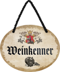 4252024245196	Schilderstore24	 ''Weinkenner'' Schilderstore24 Blechschilder sind perfekt als Geschenk zu Weihnachten, Geburtstage, Feiern, Partys, Grillabende, Namenstag, Feiertag, Mädelsabend, Hochzeit. Jederzeit stilvoll im Wohnzimmer, Partykeller, Garage, Praxis, Büro, Café, Hauseingang Alkohol Cocktail Bier Sekt Getränk Bier Alkohol schnaps promille tequila   