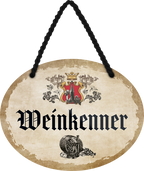 4252024245196	Schilderstore24	 ''Weinkenner'' Schilderstore24 Blechschilder sind perfekt als Geschenk zu Weihnachten, Geburtstage, Feiern, Partys, Grillabende, Namenstag, Feiertag, Mädelsabend, Hochzeit. Jederzeit stilvoll im Wohnzimmer, Partykeller, Garage, Praxis, Büro, Café, Hauseingang Alkohol Cocktail Bier Sekt Getränk Bier Alkohol schnaps promille tequila   