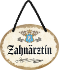 4252024247060	Schilderstore24	 ''Zahnärztin'' Schilderstore24 Blechschilder sind perfekt als Geschenk zu Weihnachten, Geburtstage, Feiern, Partys, Grillabende, Namenstag, Feiertag, Mädelsabend, Hochzeit. Jederzeit stilvoll im Wohnzimmer, Partykeller, Garage, Praxis, Büro, Café, Hauseingang Büro Chef Angestellter Arbeit Job Arbeitsplatz Alltag Beruf Ausbildung