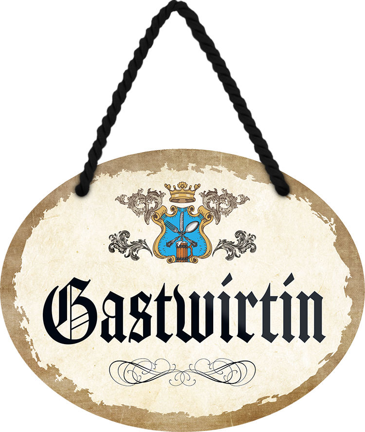 4252024246704	Schilderstore24	 ''Gastwirtin'' Schilderstore24 Blechschilder sind perfekt als Geschenk zu Weihnachten, Geburtstage, Feiern, Partys, Grillabende, Namenstag, Feiertag, Mädelsabend, Hochzeit. Jederzeit stilvoll im Wohnzimmer, Partykeller, Garage, Praxis, Büro, Café, Hauseingang Büro Chef Angestellter Arbeit Job Arbeitsplatz Alltag Beruf Ausbildung