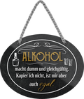 4252024245097	Schilderstore24	 ''Alkohol macht dumm.. ist mir egal'' Schilderstore24 Blechschilder sind perfekt als Geschenk zu Weihnachten, Geburtstage, Feiern, Partys, Grillabende, Namenstag, Feiertag, Mädelsabend, Hochzeit. Jederzeit stilvoll im Wohnzimmer, Partykeller, Garage, Praxis, Büro, Café, Hauseingang Alkohol Cocktail Bier Sekt Getränk Bier Alkohol schnaps promille tequila   
