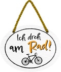 4252024245448	Schilderstore24	 ''Ich dreh am Rad'' Schilderstore24 Blechschilder sind perfekt als Geschenk zu Weihnachten, Geburtstage, Feiern, Partys, Grillabende, Namenstag, Feiertag, Mädelsabend, Hochzeit. Jederzeit stilvoll im Wohnzimmer, Partykeller, Garage, Praxis, Büro, Café, Hauseingang Fahrrad Rad Bike Tour Radeln Downhill Radtour zweirad reifen ausflug freizeit