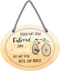 4252024246261	Schilderstore24	 ''Lieber mit dem Fahrrad zum Strand als zur Arbeit'' Schilderstore24 Blechschilder sind perfekt als Geschenk zu Weihnachten, Geburtstage, Feiern, Partys, Grillabende, Namenstag, Feiertag, Mädelsabend, Hochzeit. Jederzeit stilvoll im Wohnzimmer, Partykeller, Garage, Praxis, Büro, Café, Hauseingang Meer Urlaub Sommer Sandstrand meer wasser strand sand urlaub ferien