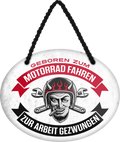 4252024246452	Schilderstore24	 ''Geboren zum Motorrad fahren (kopf)'' Schilderstore24 Blechschilder sind perfekt als Geschenk zu Weihnachten, Geburtstage, Feiern, Partys, Grillabende, Namenstag, Feiertag, Mädelsabend, Hochzeit. Jederzeit stilvoll im Wohnzimmer, Partykeller, Garage, Praxis, Büro, Café, Hauseingang Mechaniker Auto Motorrad Werkstatt auto werkstatt tüfteln schrauber