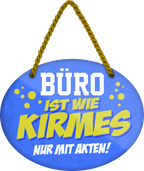 4252024248890		 ''Büro ist wie Kirmes. Nur mit Akten'' Schilderstore24 Blechschilder sind perfekt als Geschenk zu Weihnachten, Geburtstage, Feiern, Partys, Grillabende, Namenstag, Feiertag, Mädelsabend, Hochzeit. Jederzeit stilvoll im Wohnzimmer, Partykeller, Garage, Praxis, Büro, Café, Hauseingang Büro Chef Angestellter Arbeit Job Arbeitsplatz Alltag Beruf Ausbildung