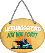 4252024248869		 ''Lieblingsort Nix wie fort (Campen)''   Schilderstore24 Blechschilder sind perfekt als Geschenk zu Weihnachten, Geburtstage, Feiern, Partys, Grillabende, Namenstag, Feiertag, Mädelsabend, Hochzeit. Jederzeit stilvoll im Wohnzimmer, Partykeller, Garage, Praxis, Büro, Café, Hauseingang Camping Natur Wald Freiheit wandern campen outdoor natur roadtripp
