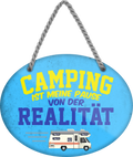4252024248845		 ''Camping ist Pause von Realität'' Blechschilder sind perfekt als Geschenk zu Weihnachten, Geburtstage, Feiern, Partys, Grillabende, Namenstag, Feiertag, Mädelsabend, Hochzeit. Jederzeit stilvoll im Wohnzimmer, Partykeller, Garage, Praxis, Büro, Café, Hauseingang Camping Natur Wald Freiheit wandern campen outdoor natur roadtripp