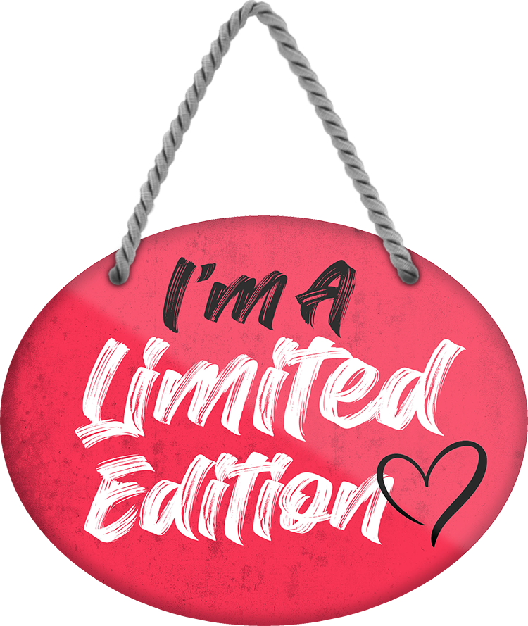 4252024249743		 ''I'm a limited Edition'' Schilderstore24 Blechschilder sind perfekt als Geschenk zu Weihnachten, Geburtstage, Feiern, Partys, Grillabende, Namenstag, Feiertag, Mädelsabend, Hochzeit. Jederzeit stilvoll im Wohnzimmer, Partykeller, Garage, Praxis, Büro, Café, Hauseingang Sex küssen gefühle Zweideutig Romantik liebe sinnlich schnulzig romantisch pinup