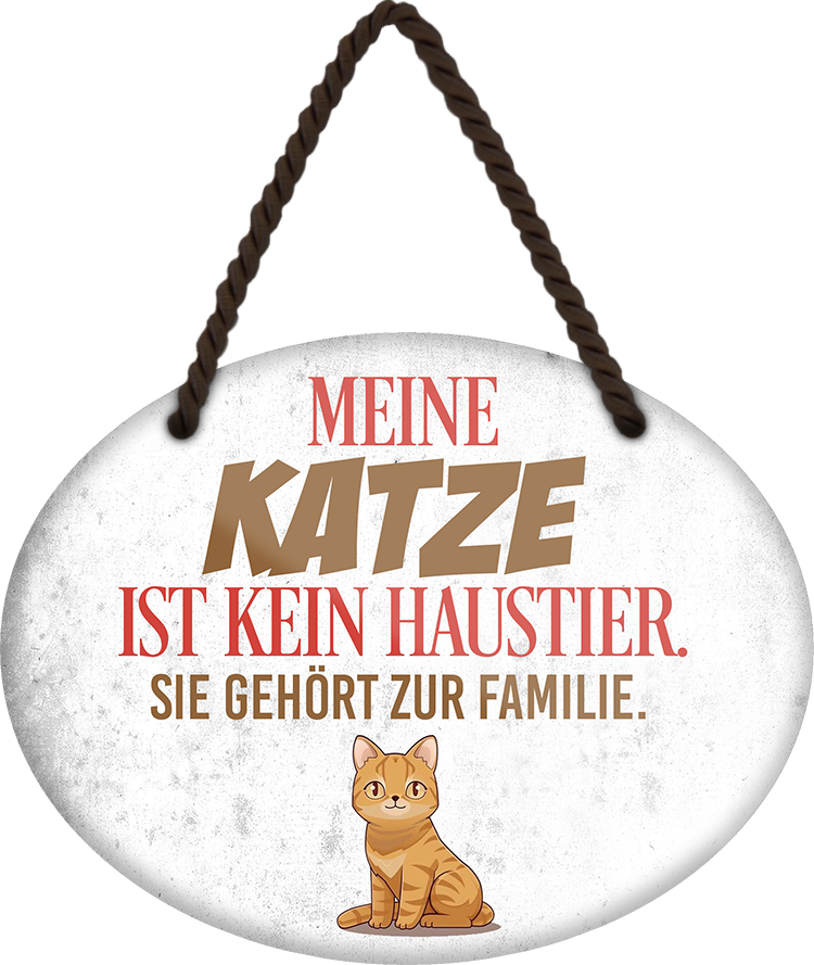4252024249613		 ''Meine Katze ist kein Haustier Familie'' Schilderstore24 Blechschilder sind perfekt als Geschenk zu Weihnachten, Geburtstage, Feiern, Partys, Grillabende, Namenstag, Feiertag, Mädelsabend, Hochzeit Wohnzimmer, Partykeller, Garage, Praxis, Büro, Café, Hauseingang Haustier Tier Freund knuddelig Zuhause Katze Hund Hamster Meerschwein haustiere