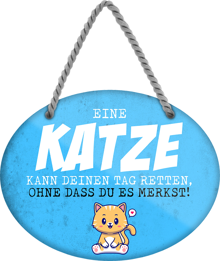 4252024249552		 ''Eine Katze kann deinen Tag retten'' Schilderstore24 Blechschilder sind perfekt als Geschenk zu Weihnachten, Geburtstage, Feiern, Partys, Grillabende, Namenstag, Feiertag, Mädelsabend, Hochzeit Wohnzimmer, Partykeller, Garage, Praxis, Büro, Café, Hauseingang Haustier Tier Freund knuddelig Zuhause Katze Hund Hamster Meerschwein haustiere