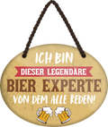 4252024248753		 ''Ich bin dieser legendäre Bier Experte'' Schilderstore24 Blechschilder sind perfekt als Geschenk zu Weihnachten, Geburtstage, Feiern, Partys, Grillabende, Namenstag, Feiertag, Mädelsabend, Hochzeit. Jederzeit stilvoll im Wohnzimmer, Partykeller, Garage, Praxis, Büro, Café, Hauseingang Alkohol Kasten Bier Saufen Getränk Bier Alkohol schaumkrone promille hopfen