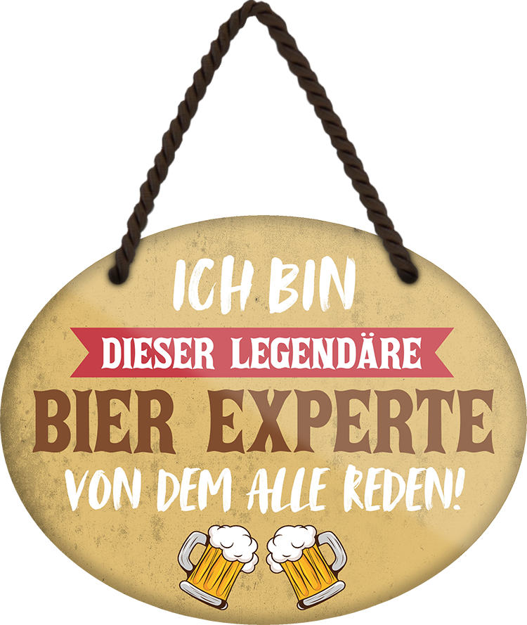 4252024248753		 ''Ich bin dieser legendäre Bier Experte'' Schilderstore24 Blechschilder sind perfekt als Geschenk zu Weihnachten, Geburtstage, Feiern, Partys, Grillabende, Namenstag, Feiertag, Mädelsabend, Hochzeit. Jederzeit stilvoll im Wohnzimmer, Partykeller, Garage, Praxis, Büro, Café, Hauseingang Alkohol Kasten Bier Saufen Getränk Bier Alkohol schaumkrone promille hopfen