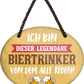 4252024248746		 ''Ich bin dieser legendäre Biertrinker'' Schilderstore24 Blechschilder sind perfekt als Geschenk zu Weihnachten, Geburtstage, Feiern, Partys, Grillabende, Namenstag, Feiertag, Mädelsabend, Hochzeit. Jederzeit stilvoll im Wohnzimmer, Partykeller, Garage, Praxis, Büro, Café, Hauseingang Alkohol Kasten Bier Saufen Getränk Bier Alkohol schaumkrone promille hopfen