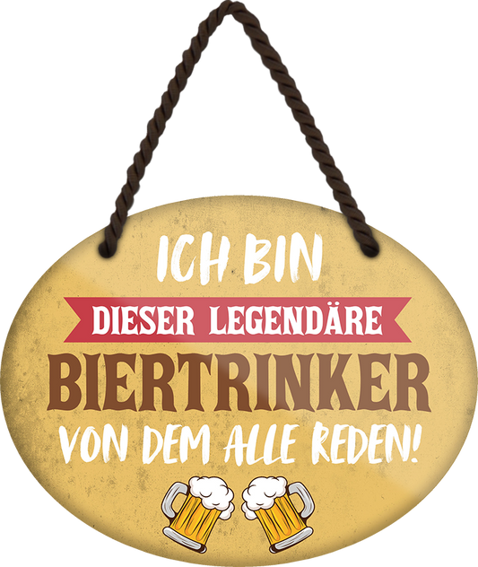 4252024248746		 ''Ich bin dieser legendäre Biertrinker'' Schilderstore24 Blechschilder sind perfekt als Geschenk zu Weihnachten, Geburtstage, Feiern, Partys, Grillabende, Namenstag, Feiertag, Mädelsabend, Hochzeit. Jederzeit stilvoll im Wohnzimmer, Partykeller, Garage, Praxis, Büro, Café, Hauseingang Alkohol Kasten Bier Saufen Getränk Bier Alkohol schaumkrone promille hopfen