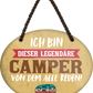 4252024248852		 ''Ich bin dieser legendäre Camper'' Schilderstore24 Blechschilder sind perfekt als Geschenk zu Weihnachten, Geburtstage, Feiern, Partys, Grillabende, Namenstag, Feiertag, Mädelsabend, Hochzeit. Jederzeit stilvoll im Wohnzimmer, Partykeller, Garage, Praxis, Büro, Café, Hauseingang Camping Natur Wald Freiheit wandern campen outdoor natur roadtripp