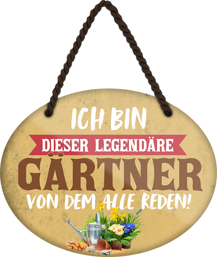 4252024249477		 ''Ich bin dieser Legendäre Gärtner'' Schilderstore24 Blechschilder sind perfekt als Geschenk zu Weihnachten, Geburtstage, Feiern, Partys, Grillabende, Namenstag, Feiertag, Mädelsabend, Hochzeit. Jederzeit stilvoll im Wohnzimmer, Partykeller, Garage, Praxis, Büro, Café, Hauseingang Garten Haushalt Heim Zuhause Gartenarbeit Hausarbeit Zuhause Blumen
