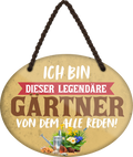 4252024249477		 ''Ich bin dieser Legendäre Gärtner'' Schilderstore24 Blechschilder sind perfekt als Geschenk zu Weihnachten, Geburtstage, Feiern, Partys, Grillabende, Namenstag, Feiertag, Mädelsabend, Hochzeit. Jederzeit stilvoll im Wohnzimmer, Partykeller, Garage, Praxis, Büro, Café, Hauseingang Garten Haushalt Heim Zuhause Gartenarbeit Hausarbeit Zuhause Blumen