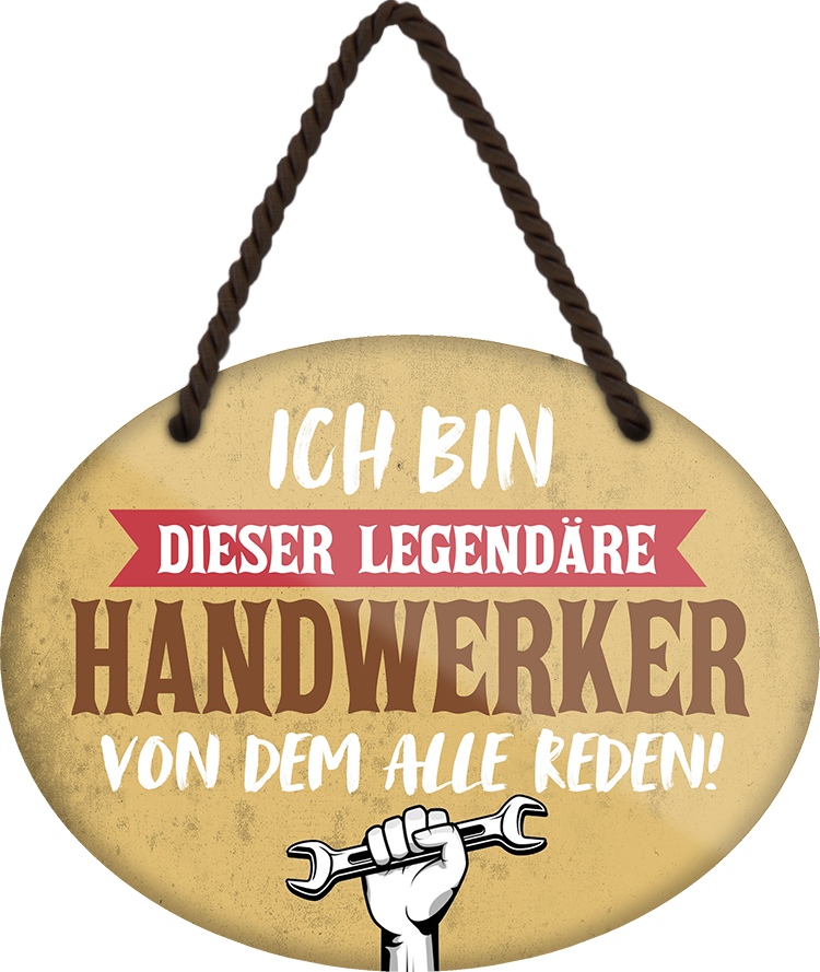 4252024249484		 ''Ich bin dieser legendäre Handwerker'' Schilderstore24 Blechschilder sind perfekt als Geschenk zu Weihnachten, Geburtstage, Feiern, Partys, Grillabende, Namenstag, Feiertag, Mädelsabend, Hochzeit. Jederzeit stilvoll im Wohnzimmer, Partykeller, Garage, Praxis, Büro,Architekt Hauseingang Handwerk Baustelle Arbeit Bau werkeln baustelle handwerker bauarbeiter