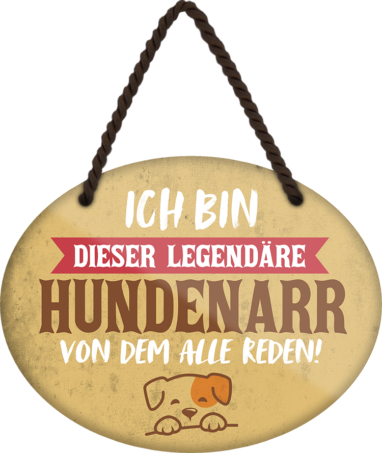 4252024249521		 ''Ich bin dieser legendäre Hundenarr'' Schilderstore24 Blechschilder sind perfekt als Geschenk zu Weihnachten, Geburtstage, Feiern, Partys, Grillabende, Namenstag, Feiertag, Mädelsabend, Hochzeit Wohnzimmer, Partykeller, Garage, Praxis, Büro, Café, Hauseingang Haustier Tier Freund knuddelig Zuhause Katze Hund Hamster Meerschwein haustiere