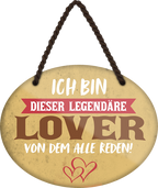 4252024249736		 ''Ich bin dieser legendäre Lover'' Schilderstore24 Blechschilder sind perfekt als Geschenk zu Weihnachten, Geburtstage, Feiern, Partys, Grillabende, Namenstag, Feiertag, Mädelsabend, Hochzeit. Jederzeit stilvoll im Wohnzimmer, Partykeller, Garage, Praxis, Büro, Café, Hauseingang Sex küssen gefühle Zweideutig Romantik liebe sinnlich schnulzig romantisch pinup