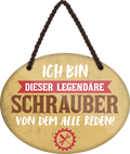 4252024249774		 ''Ich bin dieser legendäre Schrauber'' Schilderstore24 Blechschilder sind perfekt als Geschenk zu Weihnachten, Geburtstage, Feiern, Partys, Grillabende, Namenstag, Feiertag, Mädelsabend, Hochzeit. Jederzeit stilvoll im Wohnzimmer, Partykeller, Garage, Praxis, Büro, Café, Hauseingang Mechaniker Auto Motorrad Werkstatt auto werkstatt tüfteln schrauber