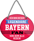 4252024249002		  ''Ich bin dieser legendäre Bayern Fan'' Schilderstore24 Blechschilder sind perfekt als Geschenk zu Weihnachten, Geburtstage, Feiern, Partys, Grillabende, Namenstag, Feiertag, Mädelsabend, Hochzeit. Jederzeit stilvoll im Wohnzimmer, Partykeller, Garage, Praxis, Büro, Café, Hauseingang Fußball Mannschaft Verein Bolzen Ball sport liga kicken stadion freizeit
