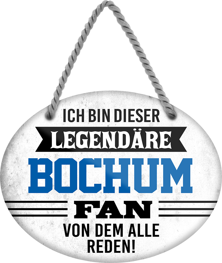 4252024249026		  ''Ich bin dieser legendäre Bochum Fan'' Schilderstore24 Blechschilder sind perfekt als Geschenk zu Weihnachten, Geburtstage, Feiern, Partys, Grillabende, Namenstag, Feiertag, Mädelsabend, Hochzeit. Jederzeit stilvoll im Wohnzimmer, Partykeller, Garage, Praxis, Büro, Café, Hauseingang Fußball Mannschaft Verein Bolzen Ball sport liga kicken stadion freizeit
