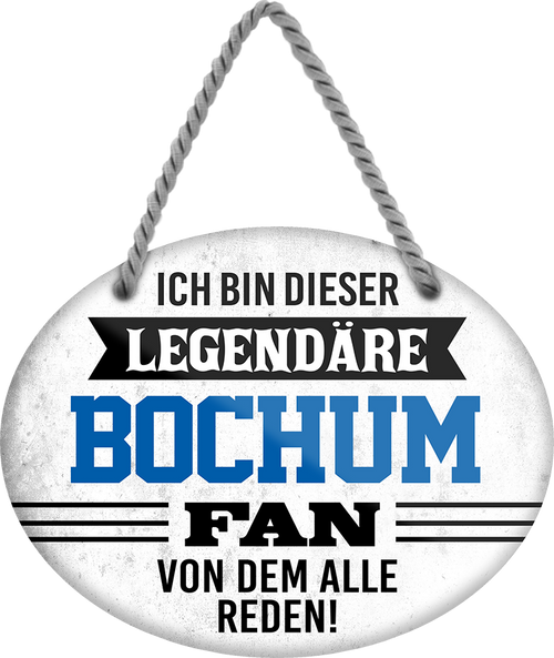 4252024249026		  ''Ich bin dieser legendäre Bochum Fan'' Schilderstore24 Blechschilder sind perfekt als Geschenk zu Weihnachten, Geburtstage, Feiern, Partys, Grillabende, Namenstag, Feiertag, Mädelsabend, Hochzeit. Jederzeit stilvoll im Wohnzimmer, Partykeller, Garage, Praxis, Büro, Café, Hauseingang Fußball Mannschaft Verein Bolzen Ball sport liga kicken stadion freizeit