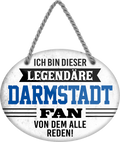 4252024249057		  ''Ich bin dieser legendäre Darmstadt Fan'' Schilderstore24 Blechschilder sind perfekt als Geschenk zu Weihnachten, Geburtstage, Feiern, Partys, Grillabende, Namenstag, Feiertag, Mädelsabend, Hochzeit. Jederzeit stilvoll im Wohnzimmer, Partykeller, Garage, Praxis, Büro, Café, Hauseingang Fußball Mannschaft Verein Bolzen Ball sport liga kicken stadion freizeit