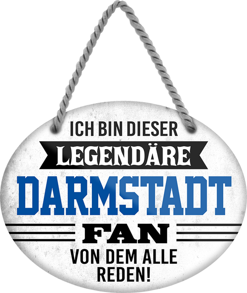 4252024249057		  ''Ich bin dieser legendäre Darmstadt Fan'' Schilderstore24 Blechschilder sind perfekt als Geschenk zu Weihnachten, Geburtstage, Feiern, Partys, Grillabende, Namenstag, Feiertag, Mädelsabend, Hochzeit. Jederzeit stilvoll im Wohnzimmer, Partykeller, Garage, Praxis, Büro, Café, Hauseingang Fußball Mannschaft Verein Bolzen Ball sport liga kicken stadion freizeit