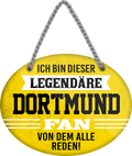 4252024249064		  ''Ich bin dieser legendäre Dortmund Fan'' Schilderstore24 Blechschilder sind perfekt als Geschenk zu Weihnachten, Geburtstage, Feiern, Partys, Grillabende, Namenstag, Feiertag, Mädelsabend, Hochzeit. Jederzeit stilvoll im Wohnzimmer, Partykeller, Garage, Praxis, Büro, Café, Hauseingang Fußball Mannschaft Verein Bolzen Ball sport liga kicken stadion freizeit