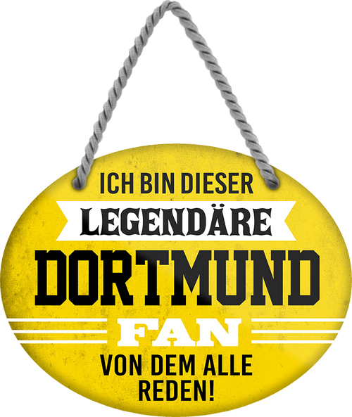 4252024249064		  ''Ich bin dieser legendäre Dortmund Fan'' Schilderstore24 Blechschilder sind perfekt als Geschenk zu Weihnachten, Geburtstage, Feiern, Partys, Grillabende, Namenstag, Feiertag, Mädelsabend, Hochzeit. Jederzeit stilvoll im Wohnzimmer, Partykeller, Garage, Praxis, Büro, Café, Hauseingang Fußball Mannschaft Verein Bolzen Ball sport liga kicken stadion freizeit