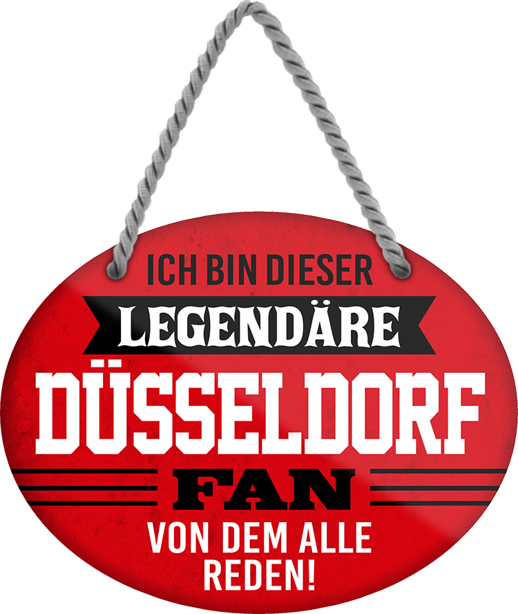4252024249088		  ''Ich bin dieser legendäre Düsseldorf Fan'' Schilderstore24 Blechschilder sind perfekt als Geschenk zu Weihnachten, Geburtstage, Feiern, Partys, Grillabende, Namenstag, Feiertag, Mädelsabend, Hochzeit. Jederzeit stilvoll im Wohnzimmer, Partykeller, Garage, Praxis, Büro, Café, Hauseingang Fußball Mannschaft Verein Bolzen Ball sport liga kicken stadion freizeit