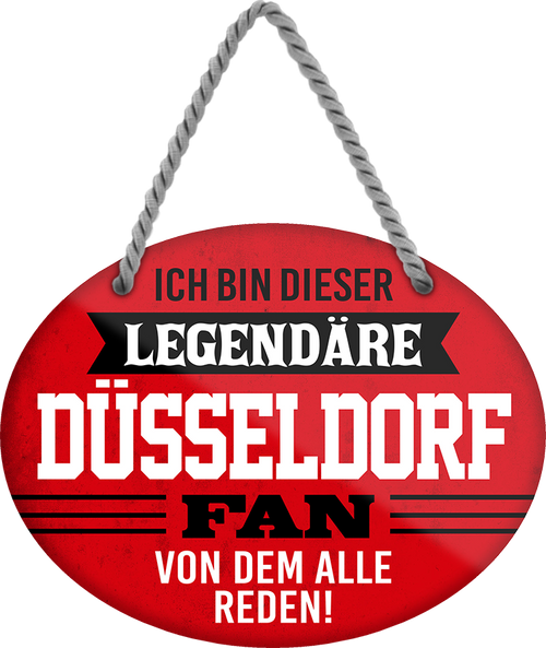4252024249088		  ''Ich bin dieser legendäre Düsseldorf Fan'' Schilderstore24 Blechschilder sind perfekt als Geschenk zu Weihnachten, Geburtstage, Feiern, Partys, Grillabende, Namenstag, Feiertag, Mädelsabend, Hochzeit. Jederzeit stilvoll im Wohnzimmer, Partykeller, Garage, Praxis, Büro, Café, Hauseingang Fußball Mannschaft Verein Bolzen Ball sport liga kicken stadion freizeit