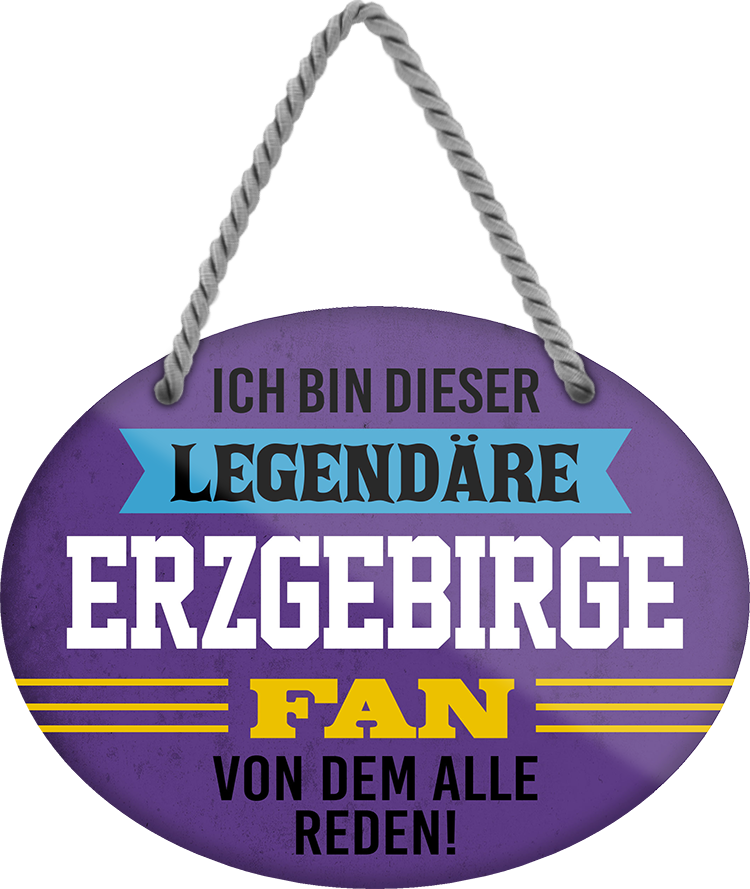 4252024249118		  ''Ich bin dieser legendäre Erzgebirge Fan'' Schilderstore24 Blechschilder sind perfekt als Geschenk zu Weihnachten, Geburtstage, Feiern, Partys, Grillabende, Namenstag, Feiertag, Mädelsabend, Hochzeit. Jederzeit stilvoll im Wohnzimmer, Partykeller, Garage, Praxis, Büro, Café, Hauseingang Fußball Mannschaft Verein Bolzen Ball sport liga kicken stadion freizeit